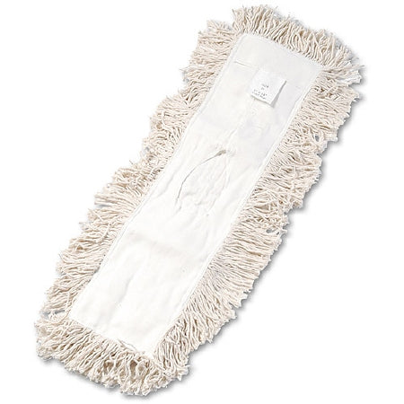 Saalfeld Redistribution Dust Mop Head Cut End 5 X 24 Inch White Cotton Reusable - 24W-DCW