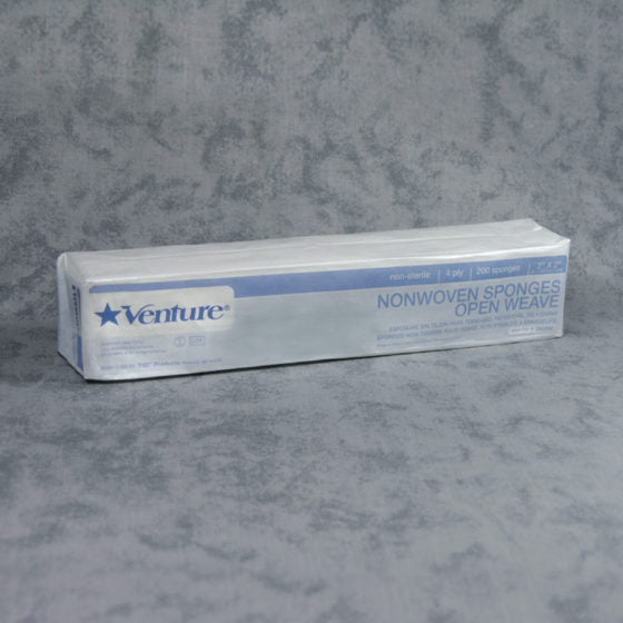 Tidi Products Venture NonWoven Sponge NonWoven 4-Ply 3 X 3 Inch Square NonSterile - 260003