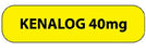 Precision Dynamics Pre-Printed Label Anesthesia Label KENALOG 40MG Yellow 1-7/16 X 3/8 Inch - V02SY4096