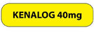 MedVision - Drug Label Anesthesia Label Kenalog 40mg Yellow 3/8 X 1-7/16 Inch - MV02SY4096