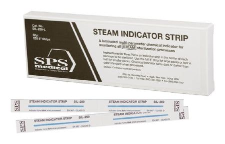 SPS Medical Supply SPSmedical Sterilization Chemical Indicator Strip Steam 8 Inch - SIL-250