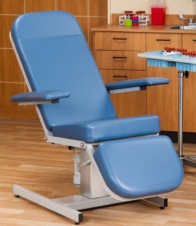 Recliner Series Hi Lo - Power Blood Drawing Chair Stationary Armrests Royal Blue - 6810-3RB
