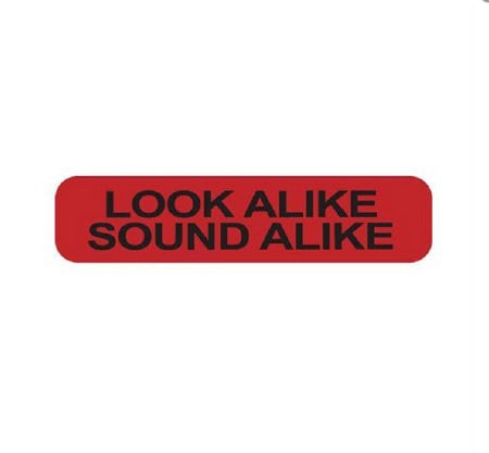 Market Lab Inc Pre-Printed Label Safety Data LOOK ALIKE SOUND ALIKE Red 37-100 X 11-31/50 Inch - 4651
