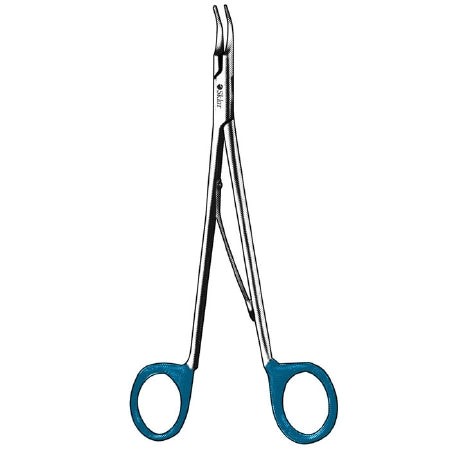 Sklar - Applying Forceps 6 Inch Length OR Grade Stainless Steel NonSterile NonLocking Finger Ring Handle with Spring Blunt Tips Angled 25° - 50-4335