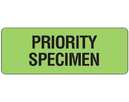 Shamrock Scientific Shamrock Pre-Printed Label Laboratory Use PRIORITY / SPECIMEN Fluorescent Green 3/4 X 2 Inch - UPCR-5002