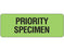 Shamrock - Pre-Printed Label Laboratory Use Green Vinyl PRIORITY / SPECIMEN Black Lab / Specimen 3/4 X 2 Inch - UPCR-5002