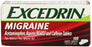 Novartis Excedrin Migraine Pain Relief 250 mg - 250 mg - 65 mg Strength Acetaminophen / Aspirin / Caffeine Caplet 100 per Bottle - 67203991
