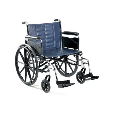 Tracer IV - Wheelchair Dual Axle Desk Length Arm Midnight Blue Upholstery 22 Inch Seat Width Adult 350 lbs. Weight Capacity - T4