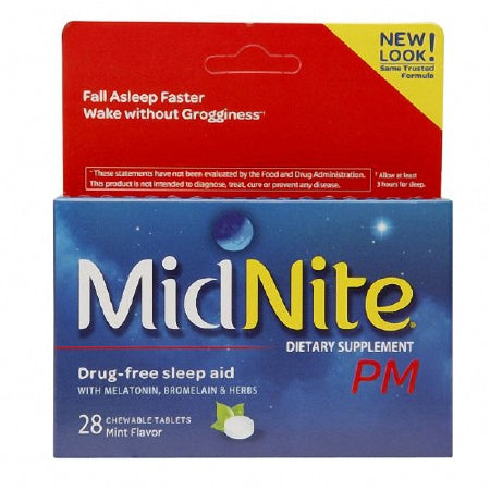 Meda Consumer Healthcare MidNite PM Sleep Aid 28 per Box Chewable Tablet 20 mg - 1.5 mg Strength - 34601705128