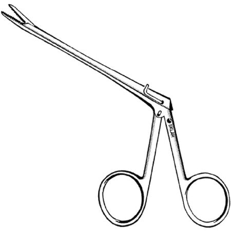 Sklar Sklar Ear Forceps Noyes-Alligator 6-1/2 Inch Premium OR Grade Stainless Steel NonSterile NonLocking Finger Ring Handle Straight Serrated Alligator Jaws - 70-5336