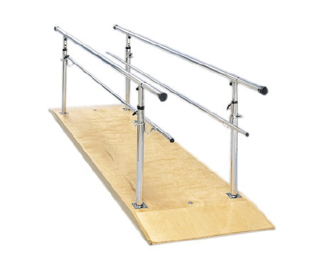 Fabrication Enterprises Parallel Bar 26 to 44 Inch X 10-1/2 Foot or 12 Foot X 30 Inch Rails, Wood Platform, Height Adjustable 26 to 44 X 30 X 120 Inch - 15-4030