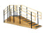 Fabrication Enterprises Convertible Training Stairs 3 X 10 Inch and 6 X 10 Inch Risers, 30 X 30 Inch Platform, Two-sided 30 X 54 X 70 Inch - 15-4201