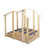 Fabrication Enterprises Compact Training Stairs 12 X 24 X 30 Inch Platform, 2 steps with 6 to 10 Inch Risers, One-sided 30 X 40 X 55 Inch - 15-4202
