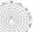 Graphic Controls Industrial 7-Day Recording Chart Pressure-sensitive 4.5 Inch Circular Blue Grid - 220366