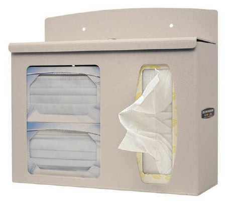 Bowman Manufacturing Bowman Hygiene Dispensing Station BOWMAN Quartz Beige ABS Plastic Manual Wall Mount - LD-007-DSDM