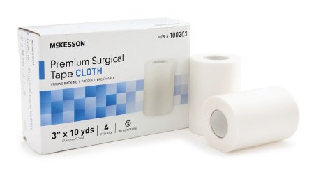 McKesson McKesson Medical Tape High Adhesion Silk-Like Cloth 3 Inch X 10 Yard White NonSterile - 100203