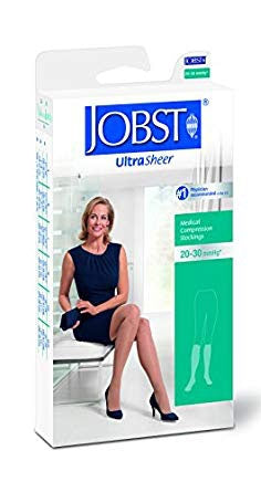 BSN Medical Jobst Compression Stockings Thigh High Medium / Petite Natural Closed Toe - 119653