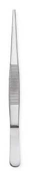 Centurion - Tissue Forceps Adson 4-3/4 Inch Length Floor Grade Stainless Steel Sterile NonLocking Thumb Handle Straight Serrated Tips with 1 X 2 Teeth - Medline - 66205