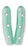 Key Surgical Instrument Tip Protecting Cap 0.109 X 0.75 Inch, Green Tint, Twin Cap, With Vents - 37686