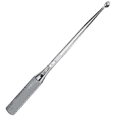 Sklar - Bone Curette 8 Inch Length Round Knurled Handle Size 2 Tip Straight Oval Cup Tip - 41-1937