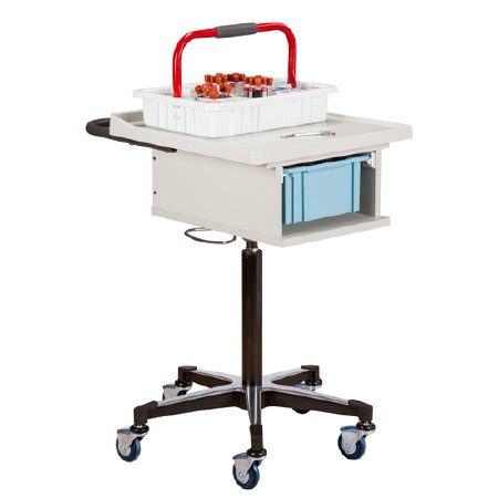 Clinton Industries Phlebotomy Cart Powder Coated Steel 20 X 20.75 X 24 Inch 1 Bin Gray - 67100