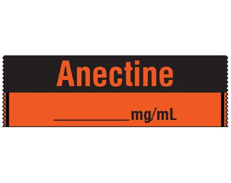 Shamrock Scientific Shamrock Pre-Printed Label Anesthesia Label ANECTINE / _____ mg / mL Fluorescent Red 1/2 X 500 Inch - SA-227