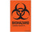 Shamrock - Pre-Printed Label Warning Label Red BIOHAZARD / HAZARD IDENTITY: Black Biohazard 3-1/2 X 2-1/4 Inch - SBH-5