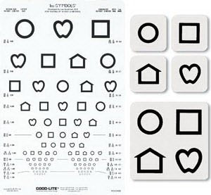 Good-Lite LEA SYMBOLS Distance Chart Lea Symbols 10 Foot 13-Line, Translucent - 250400
