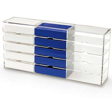 Market Lab - Slide Box 1.5 X 7 X 8.25 Inch, White, With 100-Slide Cork Liner - 4100-WH