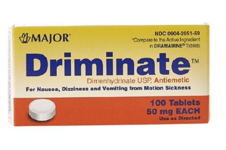 Major Pharmaceuticals Major Nausea Relief 50 mg Strength Tablet 100 per Box - 904205159