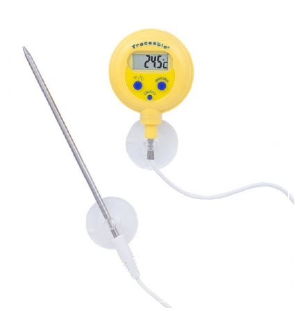 Control 3 Holdings LLC Traceable Water-Resistant Thermometer Fahrenheit / Celsius -58° to +572°F (-50° to +300°C) Stainless Steel Probe Multiple Mounting Options Battery Operated - 4039