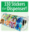 Medibadge Kids Love Stickers 330 Count Small Dispenser And 4 Best Sellers Sticker - SDBS4