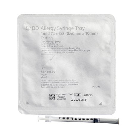 PrecisionGlide - Allergy Tray 1 mL 27 Gauge 3/8 Inch Thin Wall NonSafety - 305541