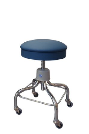 Pedigo Products Exam Stool Screw Shaft, Spin Lift 2 Inch Double Ball Bearing Casters, 4 Casters Black - P-36-LAK