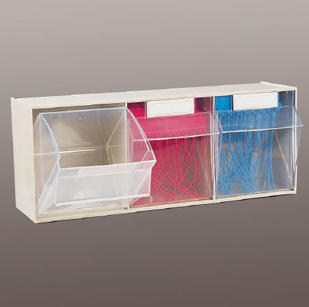 Health Care Logistics Tilters Tilt Front Storage Bin Unit White Plastic 7-3/4 X 9-1/2 X 23-5/8 Inch - 1210W
