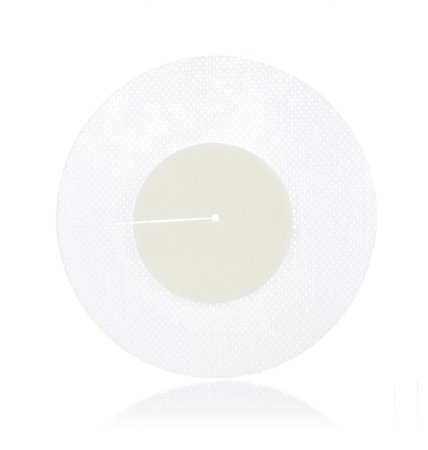 BorderedFoam - Foam Dressing 4 Inch Diameter Fenestrated Round Adhesive with Border Sterile - 00288E