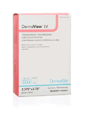 DermaView I.V. - I.V. Dressing Film / Adhesive 2.375 X 2-3/4 Inch Sterile - 15230IV