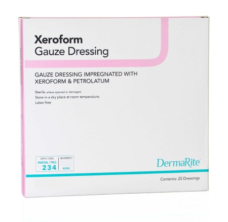 DermaRite Industries DermaRite Impregnated Dressing 2 X 2 Inch Gauze Xeroform / Petrolatum Sterile - 24220