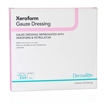 Xeroform - Petrolatum Impregnated Dressing 2 X 2 Inch Gauze Bismuth Tribromophenate () / Petrolatum Sterile - 24220