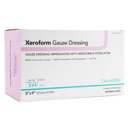 Xeroform - Petrolatum Impregnated Dressing 5 X 9 Inch Gauze Bismuth Tribromophenate () / Petrolatum Sterile - 24590