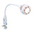 Gleamer - Gooseneck Exam Light Wall Mount Halogen 35 Watt White - GLW30FL