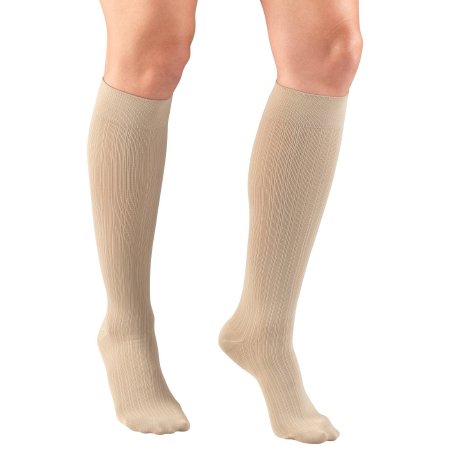 Truform - Compression Socks Knee High Large Tan Closed Toe - 1973-TN-LG