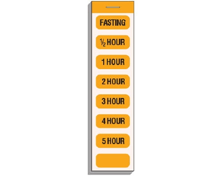 Shamrock Scientific Shamrock Pre-Printed Label Anesthesia Label Gluscose Fasting - 5 Hour Fluorescent Orange 1/2 X 1-1/4 Inch - GT-8