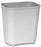 Lagasse Rubbermaid Commercial Products Fire-Resistant Trash Can 28 Quart Rectangular Gray Thermoset Polyester Open Top - RCP2543GRA