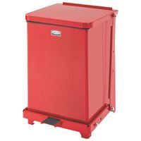 Rubbermaid Brute - Trash Can 7 gal. Rectangular Red Steel Step On - FGST7EPLRD