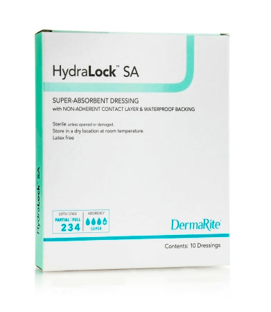 DermaRite Industries HydraLock Super Absorbent Dressing 6 X10 Inch - 60610