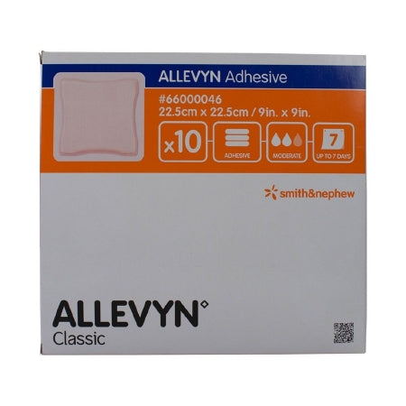 Smith & Nephew Allevyn Adhesive Foam Dressing 9 X 9 Inch Square Adhesive with Border Sterile - 66000046