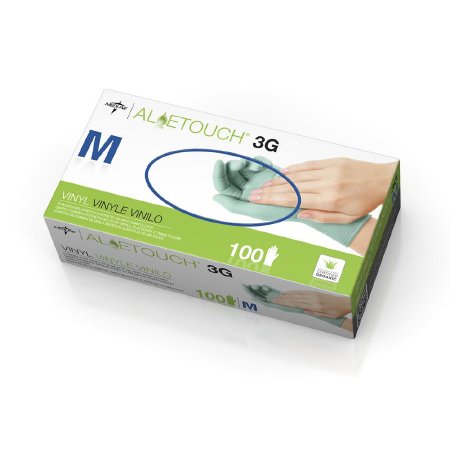 Aloetouch 3G - California Only - Exam Glove Medium NonSterile Stretch Vinyl Standard Cuff Length Smooth Green Not Chemo Approved - 6MDS195175