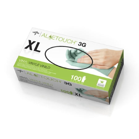 Aloetouch 3G - California Only - Exam Glove X-Large NonSterile Stretch Vinyl Standard Cuff Length Smooth Green Not Chemo Approved - 6MDS195177