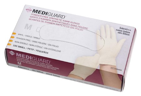 MediGuard - California Only - Exam Glove Medium NonSterile Vinyl Standard Cuff Length Smooth Cream Not Chemo Approved - 6MSV602